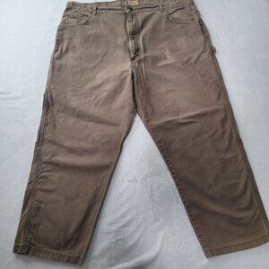 C.E. Schmidt Men's Workwear Carpenter Brown Pants Size 44x34 Faded